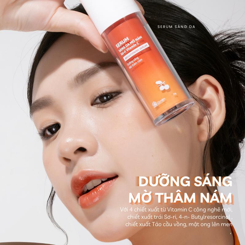 Serum Vitamin C giúp dưỡng sáng mờ thâm chiết xuất Sơ-ri Cỏ Mềm 30gr 3