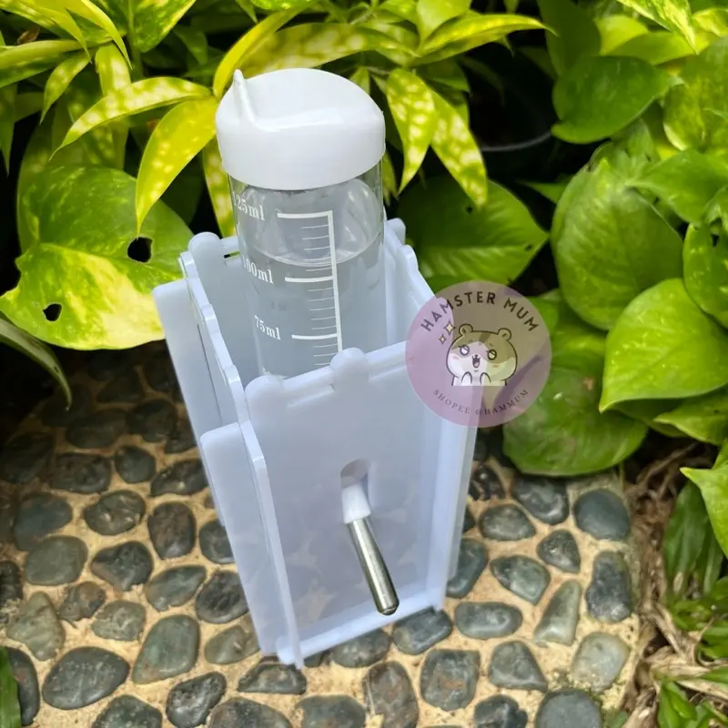 Tatakan Botol Minum Hamster | Holder Botol Minum Akrilik Hamster | Acrylic Bottle Holder | Tempat Botol Minum Hamster | Stand Dudukan Botol Minum 5