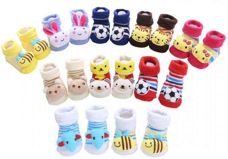 Product Introduction of 0-12Months Baby Assorted 3D Design Cartoon Anti-Slip Cotton Baby Socks Kid Newborn 20