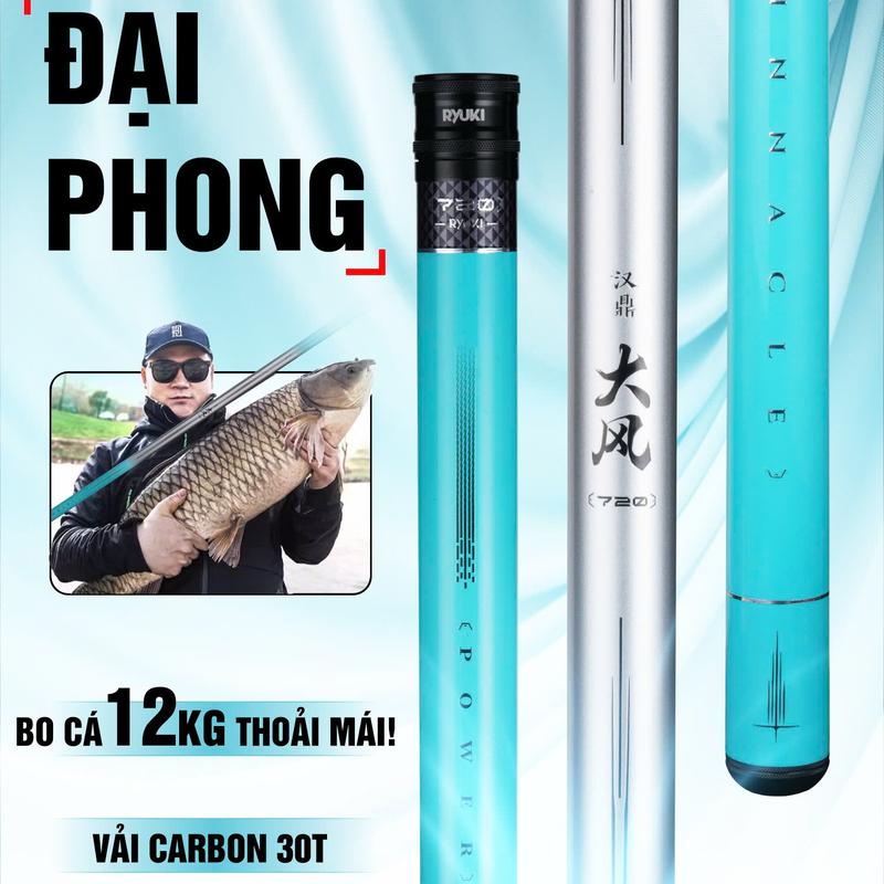 Cần Câu Tay Handing Đại Phong 5H - Carbon 30T Cao Cấp - Trọng Lượng Nhẹ Độ Nảy Cao