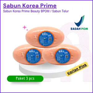 3 PCS Sabun Korea PRIME Pink Pemutih Pencerah Badan Original BPOM - Sabun Korea Miracle Prime Mandi Memudarkan