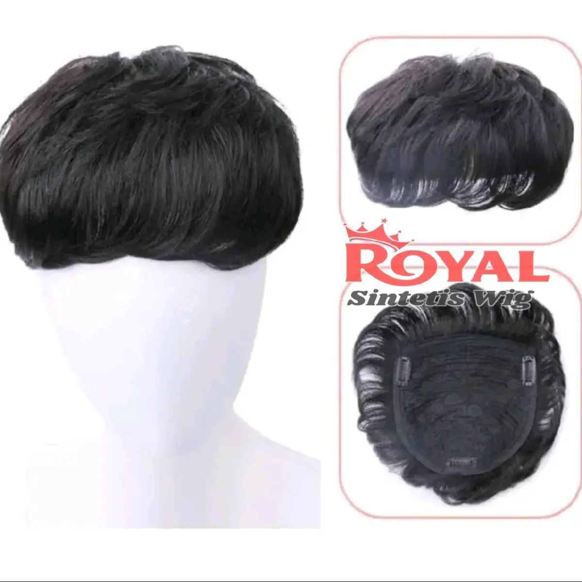 WIG PENUTUP RAMBUT BOTAK - TOUPEE BOTAK - RAMBUT PALSU PRIA PENDEK