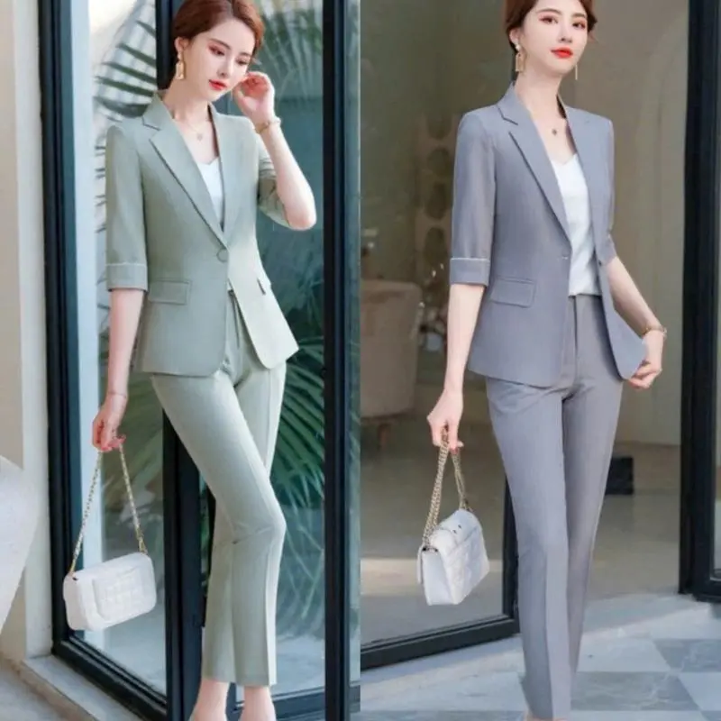 Hàng thiết kế Full Size - Sét vest công sở 2 màu chất cotton lụa may 2 lớp, quần có khóa kéo size M,L, XL, XXL