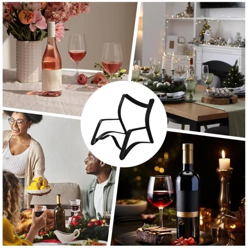 Product Introduction of GEWENI Wine Storage Stand Simple Style Chair Shape Wine Rack Creative Strong Load-Bearing Wine Bottle Holder Display Rack Ornament Champagne Stand Dining Table 12