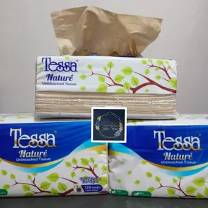 Tessa Nature unbleached facial Tissue 120s 3ply/Tisu tesa cokelat 120