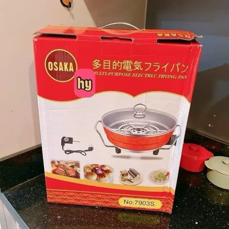 Nồi lẩu điện đa năng Osaka , Nồi Điện Nấu Ăn , nồi lẩu loại 1 , hàng đẹp 3,5lít . Nối điện đa năng . 2