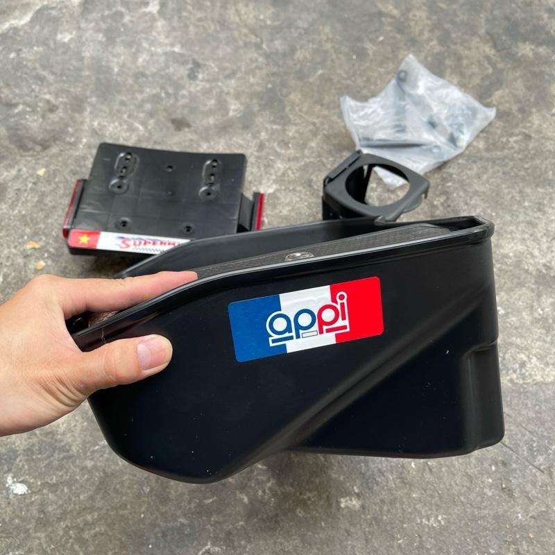 Phụ kiện Rỗ appii v8 có khoá chống trộm gắn được nhiều loại xe. nhựa abs. tặng kèm móc bình nước