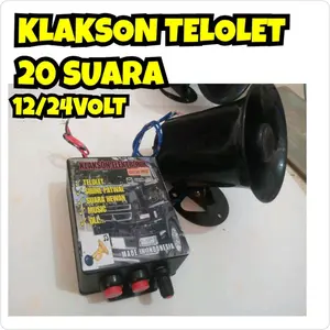 Klakson Motor Mobil 12/24 VOLT Car Truk Motorcycle Telolet Elektrik 20 Suara Cocok untuk Mobil & Motor