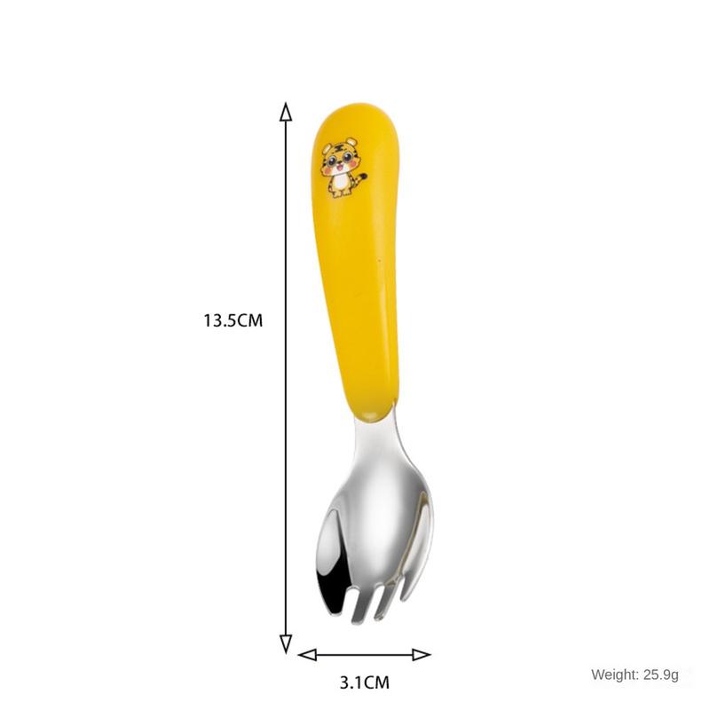 Product Introduction of Bộ Đồ Ăn Hoạt Hình Cho Trẻ Em, 3 Cái, Bao Gồm Nĩa Và Thìa, Được Làm Bằng Thép Không Gỉ 304, Thích Hợp Cho Bé Bú Và Bổ Sung Thực Phẩm, Thìa Tập Luyện Cho Trẻ Sơ Sinh 27