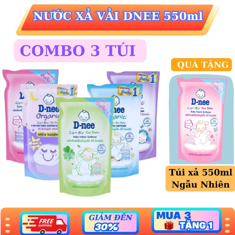 [Mua 3 Tặng 1] Nước Xả Vải Dnee Thái Lạn Nội Địa Túi 550ml Cho Bé nước  giặt