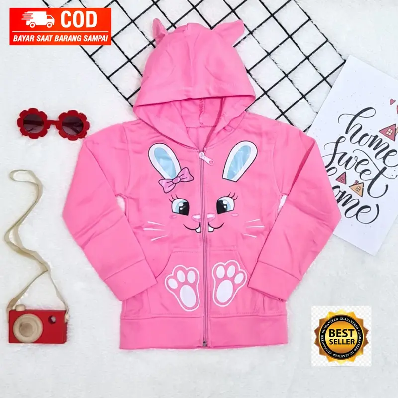 jaket anak perempuan model kuping rabbit 4