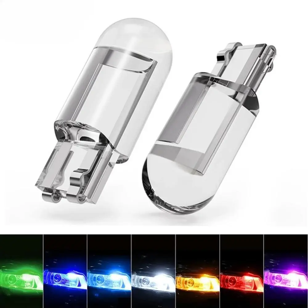 DE 2Pcs T10 W5W Glass COB LED Car BulbWedge License Plate Lamp Dome Light #417796