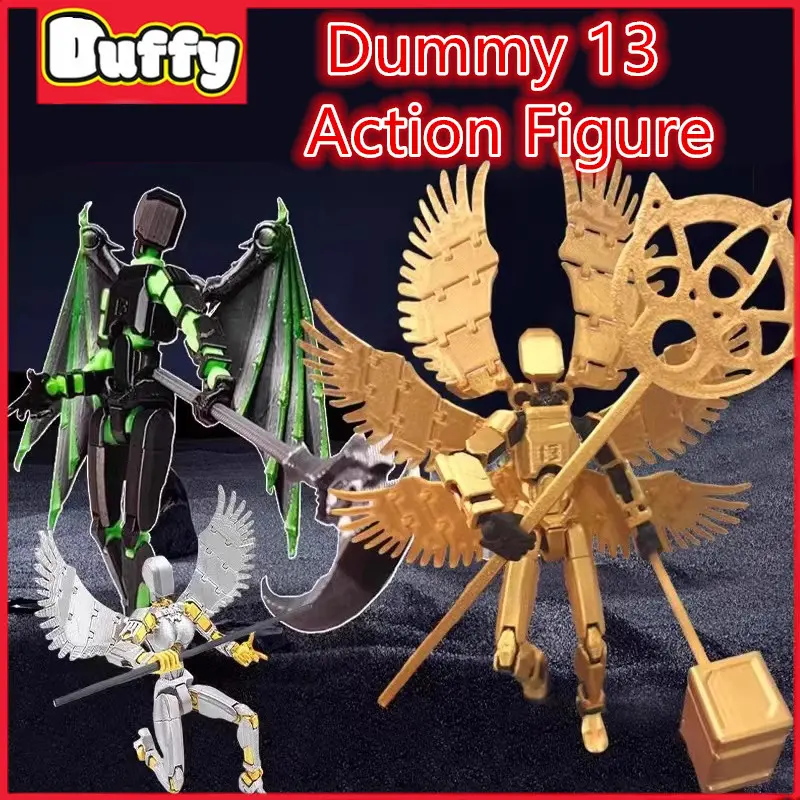 Duffy toys【COD】Dummy 13 Action Figure / Mainan Transformasi Bergerak Multi-Sendi / Model Tubuh Manusia Cetak 3D /Dummy Bentuk Gerakan Sendi DIY/Boneka Robot/Joint Movable Action Figurines Lucky 13/Boneka Transformasi Boneka/Dummy Titan 13 Action Figure 8