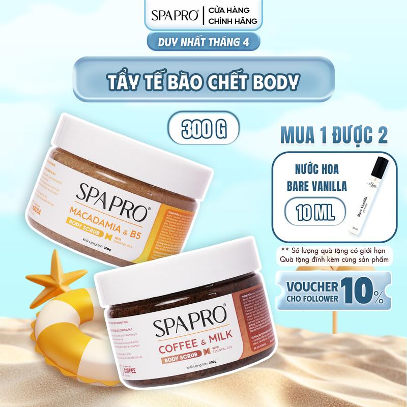 [MUA 1 TẶNG 1] Tẩy Tế Bào Da Chết Body Nguyên Chất SPAPRO Sạch Cơ Thể Mềm Mại Làn Da 300G