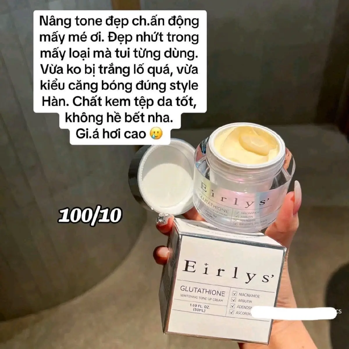 kem nâng tone Eirly's bản 50ml và 10ml