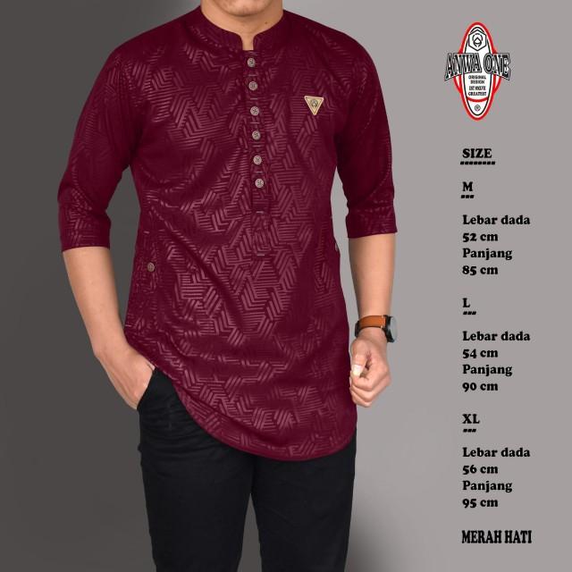 Product Introduction of Baju Koko Kurta Pria Motif Embos Terbaru Original Anwa Terlaris Atasan Dewasa Hitam Cream Kuning Maroon Navy Muslim Nyaman Putih Lembut  Variasi Panjang Pendek Tebal Katun Kombinasi Kerah Oblong 23