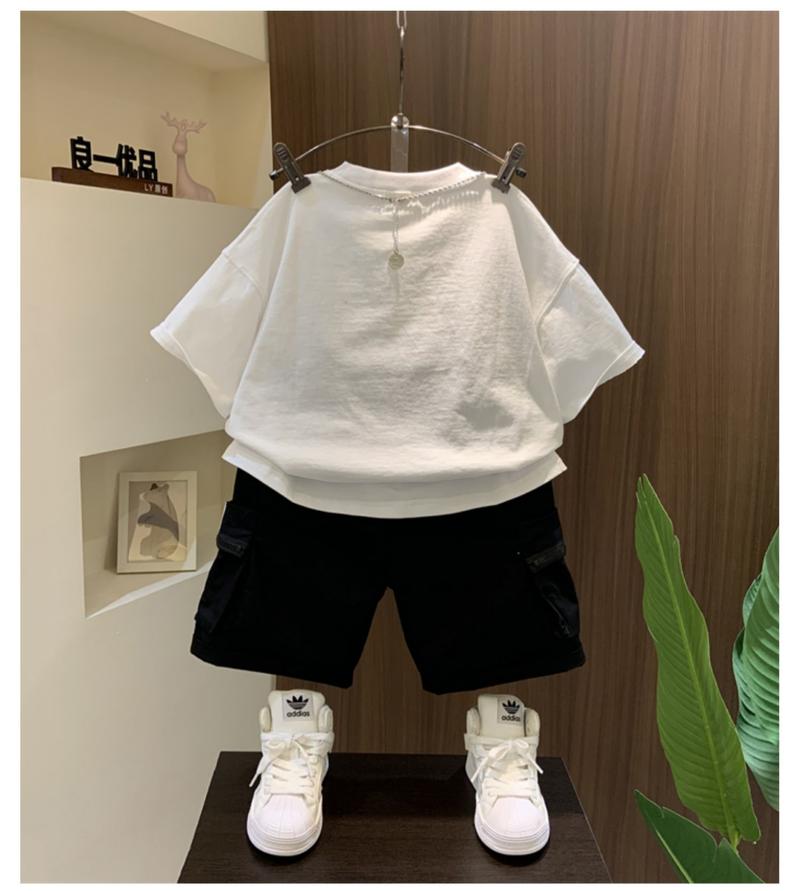 Product Introduction of Bộ Đồ Mùa Hè Cho Bé Trai, Cỡ Trung Bình Và Lớn, Quần Áo Ngắn Tay Ngầu Và Đẹp Trai, Phong Cách Phương Tây, Bộ Đồ Hai Mảnh, Mỏng, Thích Hợp Cho Bé Trai, Hàng Mới Về 2024 10