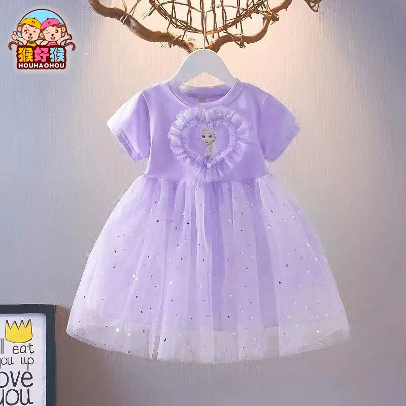 Váy Công Chúa Elsa, Dành Cho Bé Gái, Váy Mùa Hè, Phong Cách Phương Tây, Váy Trẻ Em, Cỡ Trẻ Em Nhỏ Thích Hợp Cho Bé Và Trẻ Em, Được Đánh Giá Tích Cực 90%, Được Phát Hành Vào Năm 2025