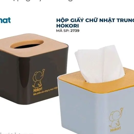 Hộp đựng giấy ăn hình vuông - Thương hiệu uy tín 0