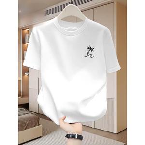 メンズ100%コットンTシャツ、夏用ラウンドネックTシャツ、薄い手で通気性あり、メンズコットン作るトップス、柔らかいらかく快适、夏の最适な選択する。