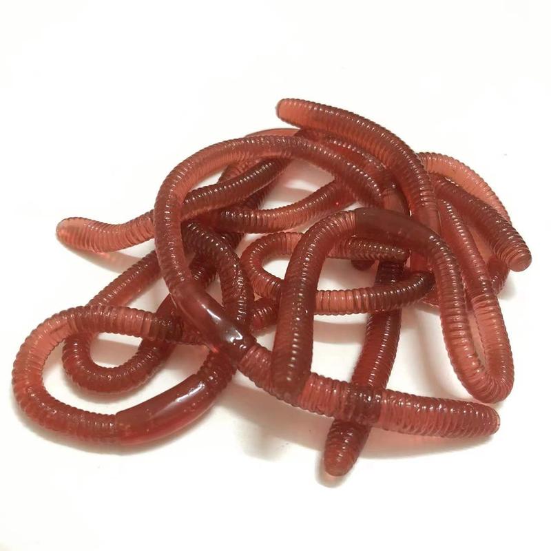 Product Introduction of Realistic Elastic Animal Fishing Bait, 10/20pcs Soft Artificial Fishing Earthworm Baits, Multi-functional Equipment for Outdoor Fishing 0