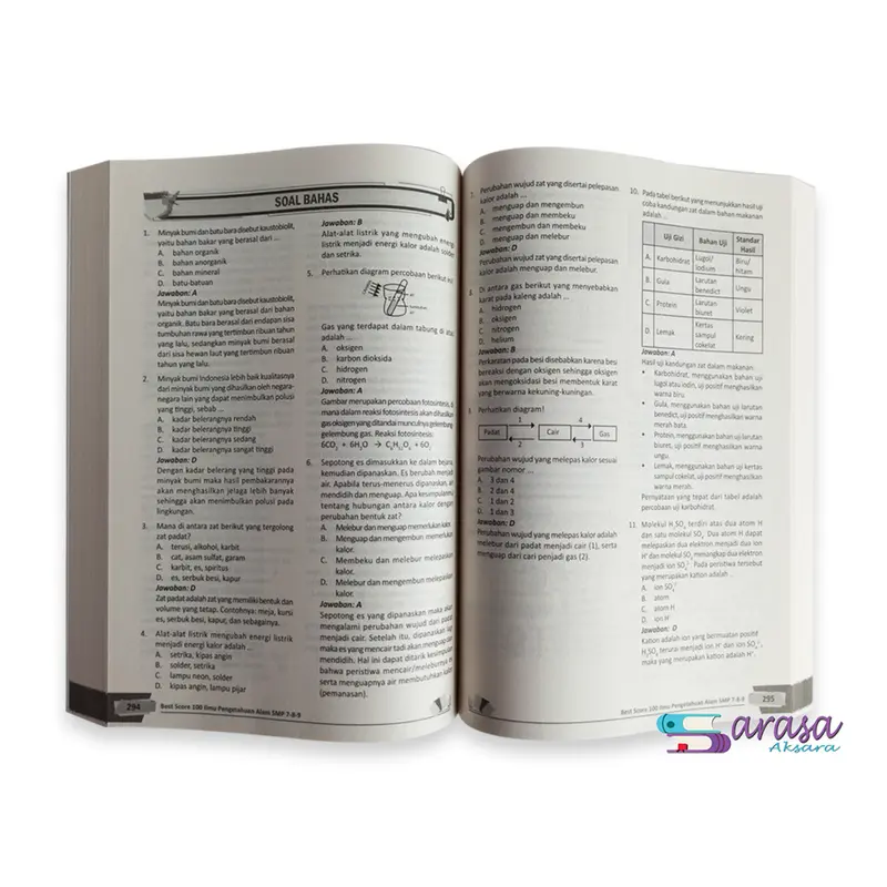 Buku Pelajaran SMP Best Score 100 Bank Soal IPA SMP MTS Kelas 7 8 9 ( Buku Materi dan Soal IPA ) 2