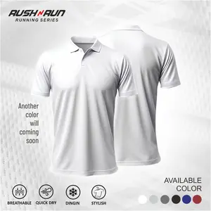 Rush n Run Baju Olahraga Kerah Polo Shirt Kaos Essentials Dry Fit Men Sport
