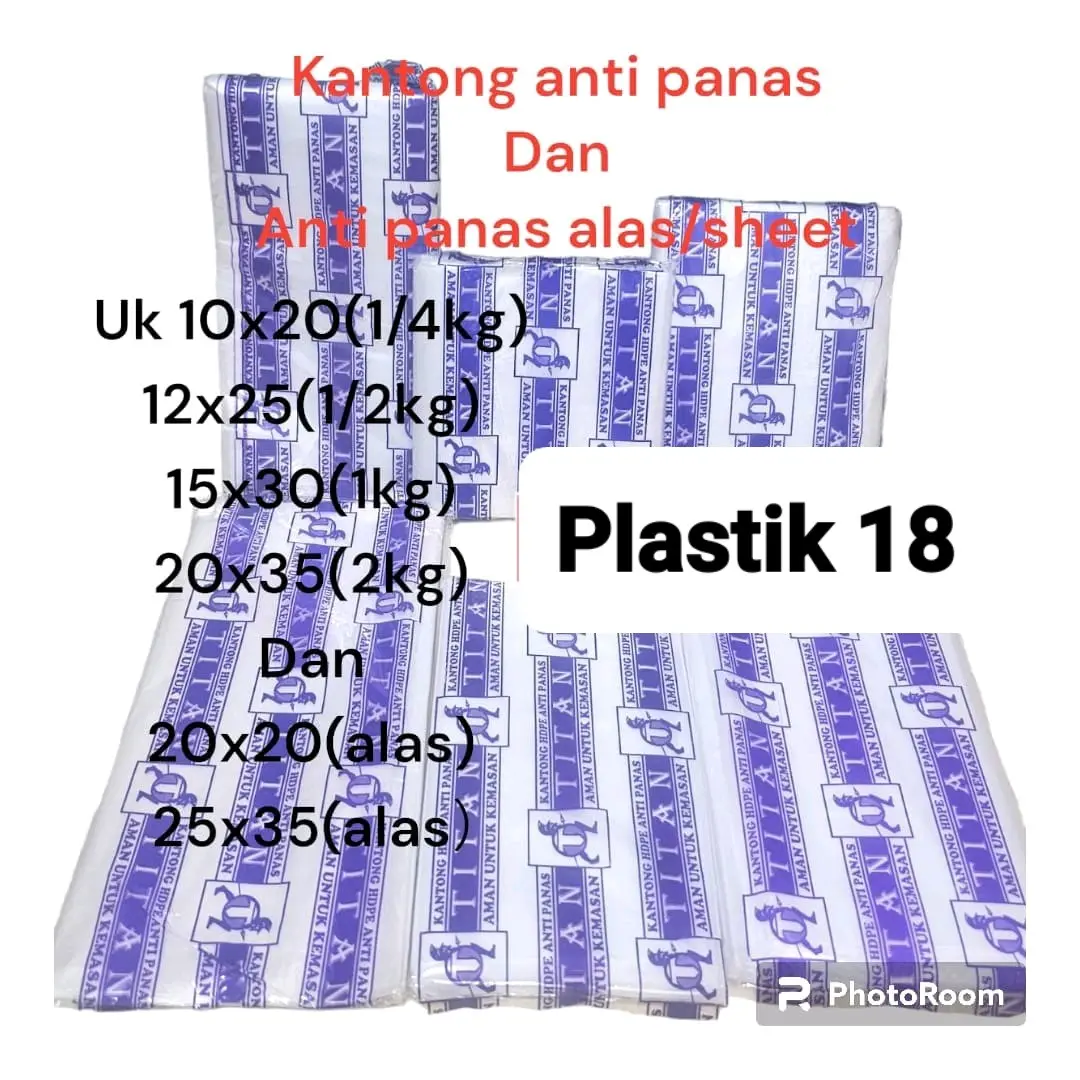 Plastik Anti Panas HDPE Kantong Plastik Kuah Uk 20x35 15x30 12x25 10x20