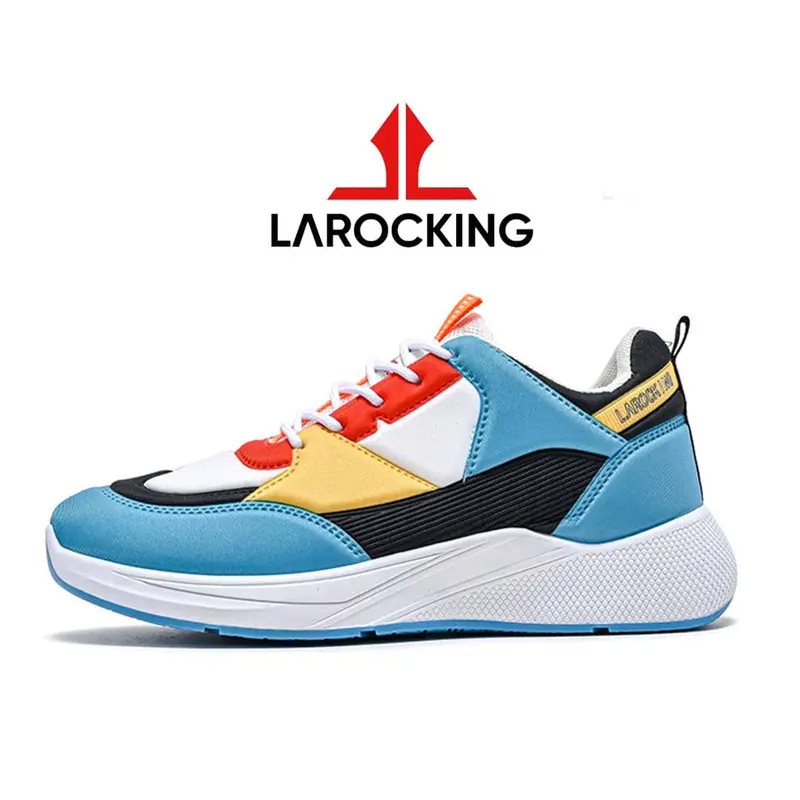 Larocking - Zavyr Biru Kuning | Sepatu Sneakers Running Gym Shoes Abu Outdoor 0
