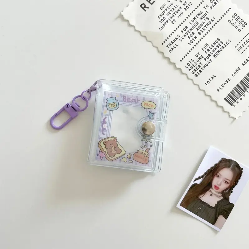 Túi Giữ Ảnh, 2 Inch, Trong Suốt, Album Ảnh Mini Tự Làm, Móc Chìa Khóa, Bảo Quản Ảnh Chứng Chỉ Cầm Tay Nhẫn Chìa Khóa Cầm Tay Hàng Mới Về 7