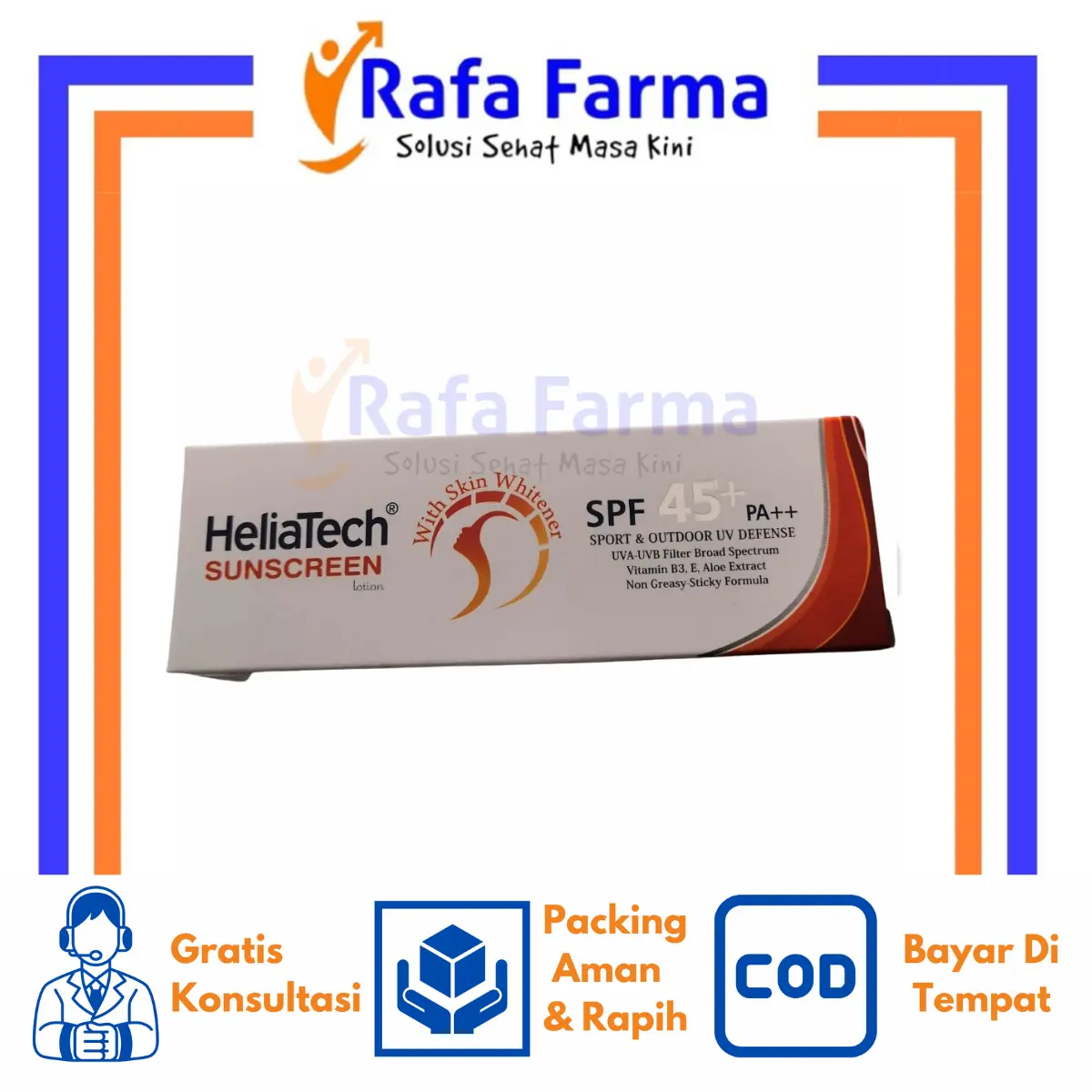 HELIATECH SUNSCREEN SPF 45 Losion, TABIR SURYA - Shop | Tokopedia