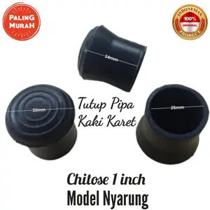 10pcs Tutup Karet Chitose 1 inch - Rubber Pelindung Pipa Kursi Meja