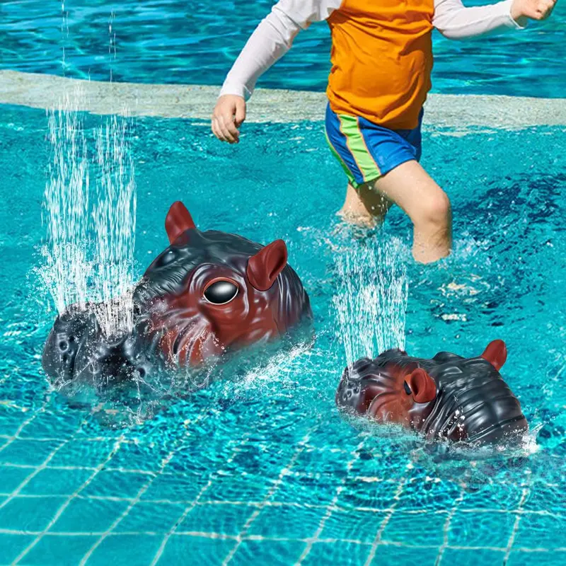 Remote Control Hippo Toy, Waterproof Electric Hippo Toy with Sound Effect, Water Toy for Teenagers, Birthday Gift for Boys & Girls 4
