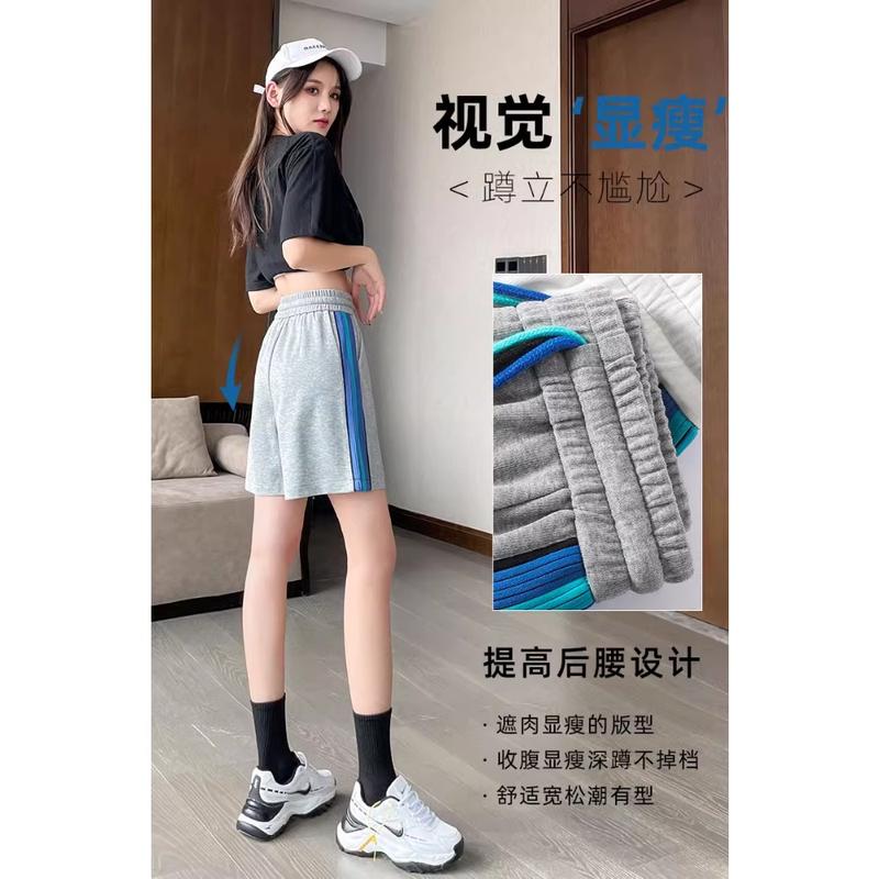 Product Introduction of Summer new sports shorts for girls, junior high school students, high school running, wearing wide leg five inch mid length pants 18