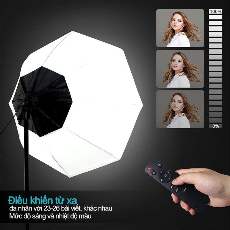 Product Introduction of Đèn dịu hình bát giác có giá đỡ có thể thu vào, đèn dịu ba màu xoay/nghiêng 360° Thích hợp cho studio chụp ảnh, phát sóng trực tiếp, chụp sản phẩm soft  light 1