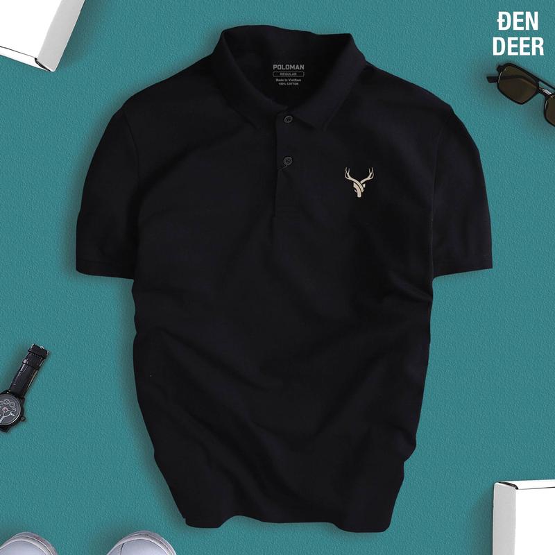 Áo thun POLO DEER cổ bẻ BASIC CVC vải cá sấu sang trọng, lịch lãm, thoáng mát
