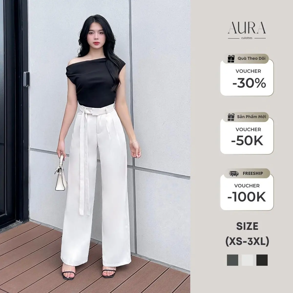 Quần tây nữ ống suông cạp cao vạt dài thiết kế hottrend chất vải mango cao cấp sang trọng cá tính women lưng cao ong pants a16