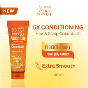 Makarizo Hair Energy Fibertherapy Hair & Scalp Creambath 5X Conditioning Royal Jelly Extract 100 mL