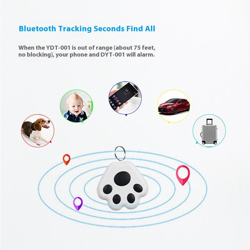 Product Introduction of (5 Batteries for Free)Intelligent 5.0 Bluetooth Dog Claw Anti Loss Device Bidirectional Alarm Keychain Pendant Bidirectional Object Searching and Positioning Tracker,tracking chip,chip tracking device,gps tracker,gps mini tracker Button Net 26