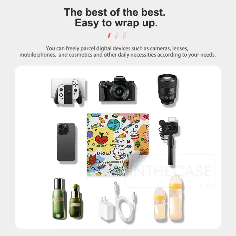 Norie Magic Cloth Universal Storage Protective Wrap Kain Pembungkus Camera Laptop Lens Kamera Multifungsi 3