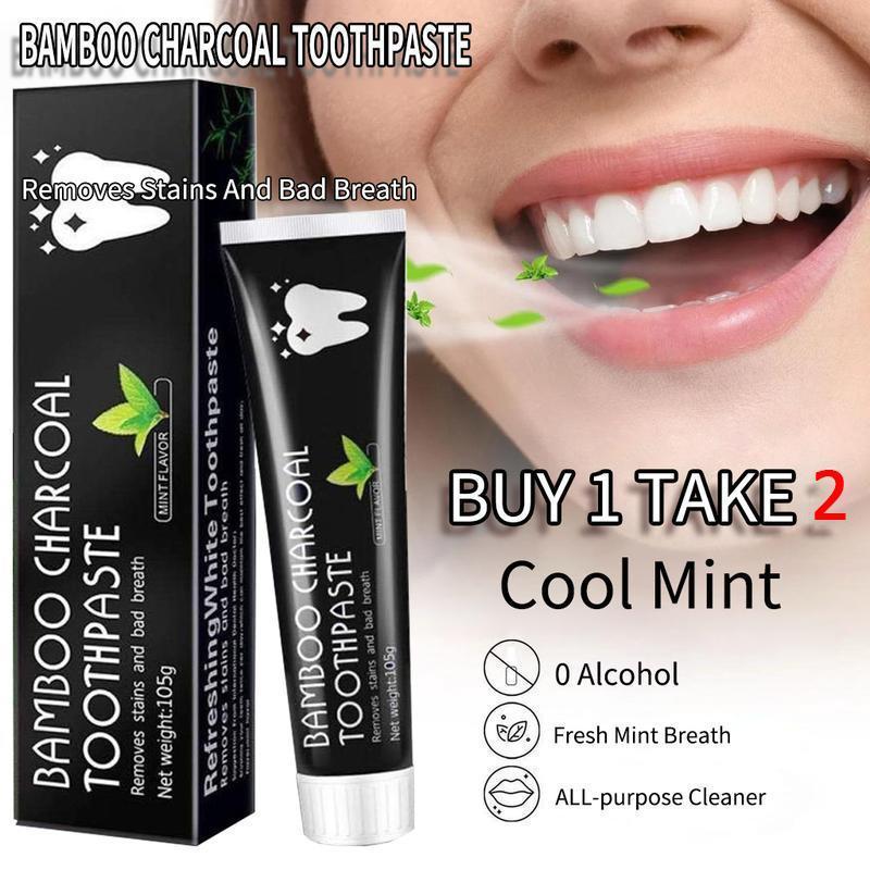 BUY 1 TAKE 1 Bamboo Charcoal Toothpaste Whitening Black Toothpaste ...