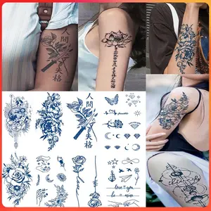 Stiker Tato Temporary Semi Permanen 18x11cm / Waterproof | Tato Tahan Lama tato tahan air，Stiker Tato Fruit Ink，15 hari tato temporer anti air,tato temporer tahan lama 15 hari tato temporer anti air /tato jus/Tato temporer tahan air 3D Tatto