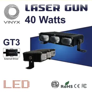 Lampu Tembak Vinyx GT3 Sorot LED Laser Gun D3 Stang Motor Grill Mobil Lasergun 40 Watt 2 Warna Putih Kuning 40Watt 40W - Vinyx GT3, Putih+Kuning Car