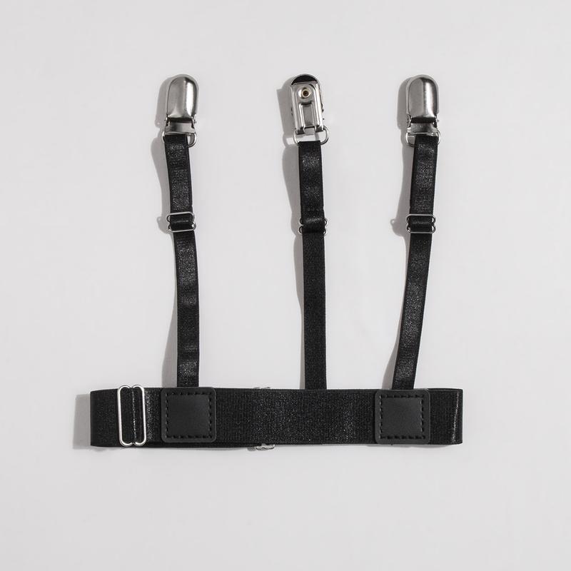 Product Introduction of Kẹp Tất Và Áo Sơ Mi Co Giãn Có Thể Điều Chỉnh Unisex, Thiết Kế Kẹp Ba, Thích Hợp Sử Dụng Trong Kinh Doanh Và Sử Dụng Thường Ngày Sắp Xếp Gọn Gàng Và Dễ Phối Đồ 1