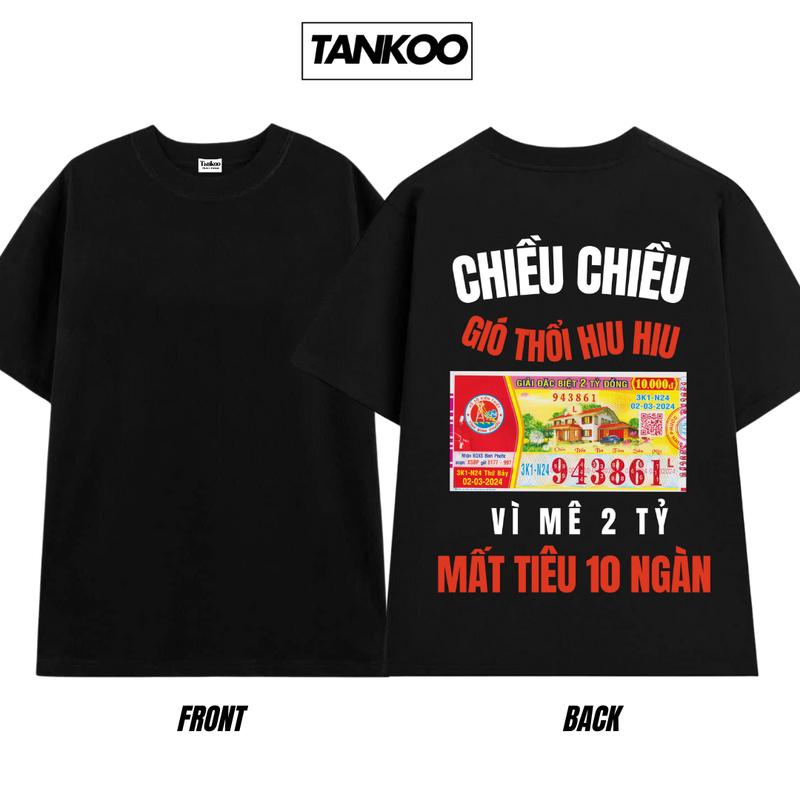 Áo chiều chiều gió thổi hiu hiu thun cotton co dãn 2 chiều thoáng mát, áo phông nam nữ unisex in chữ hài hước cổ tròn