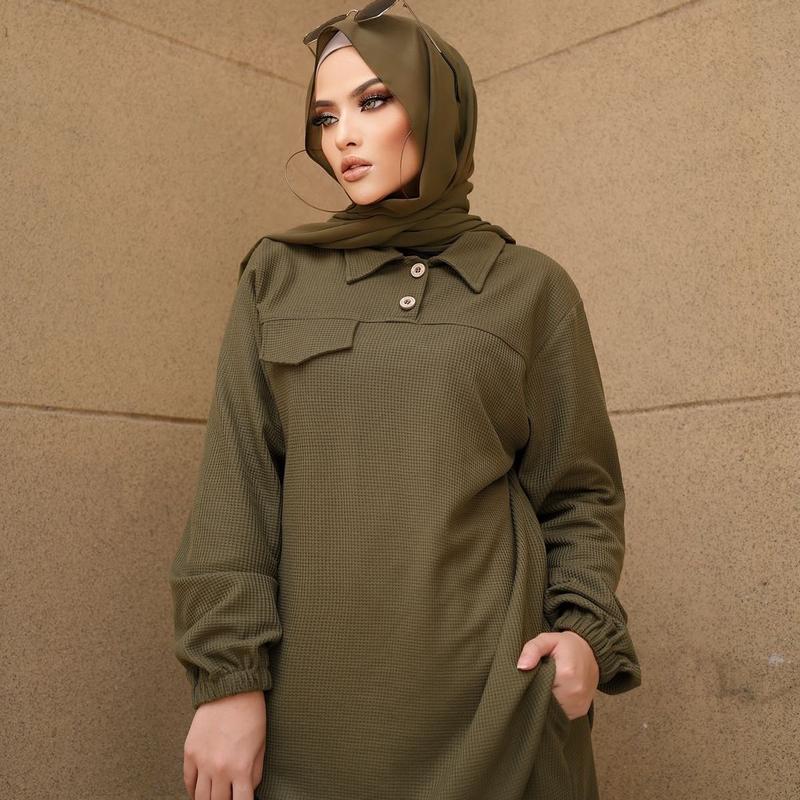 Rumi One Set - Baju One Set Waffle Knit Atasan dan Celana || by ghaisanboutique Kulot Muslim 3