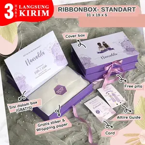 RIBBON BOX pita <STANDART 31x19x5cm> -  Bridesmaid box Mika Tas Wedding Paperbag