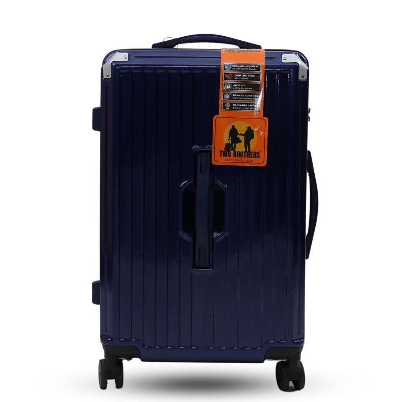 {Mẫu mới 2024}Vali Du Lịch Two Brothers C622 Cao Cấp Thiết Kế mới Dạng Hộp Tỉ Lệ Vàng 3:7 Size 20/24 hợp kim PC/ABS bền đẹp chắc chắn giá hợp lý - Tặng bọc vali + tag vali + miếng dán sticke 4 bánh xoay 360 chống trộm hộp đựng cứng nhẹ  vali