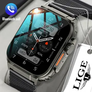 LIGE smart watch fashion anti air Pelacakan Kadar jantung Pelacak Jarak Kalori jam tangan pintar pria wanita
