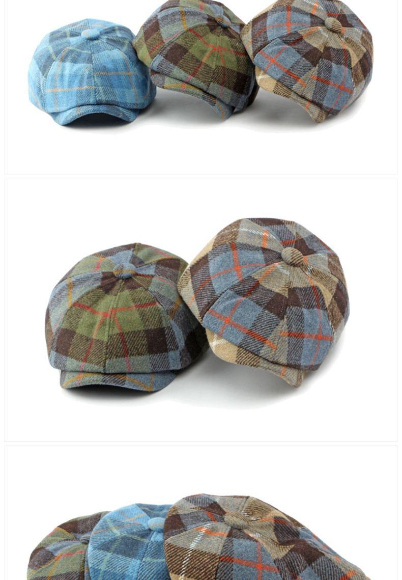 Product Introduction of [red fedora]Autumn and Winter Warm Woolen Octagonal Hat Newsboy Cap Beret Big Head Circumference Peaked Cap Outdoor Men and Women Painter Cap 12